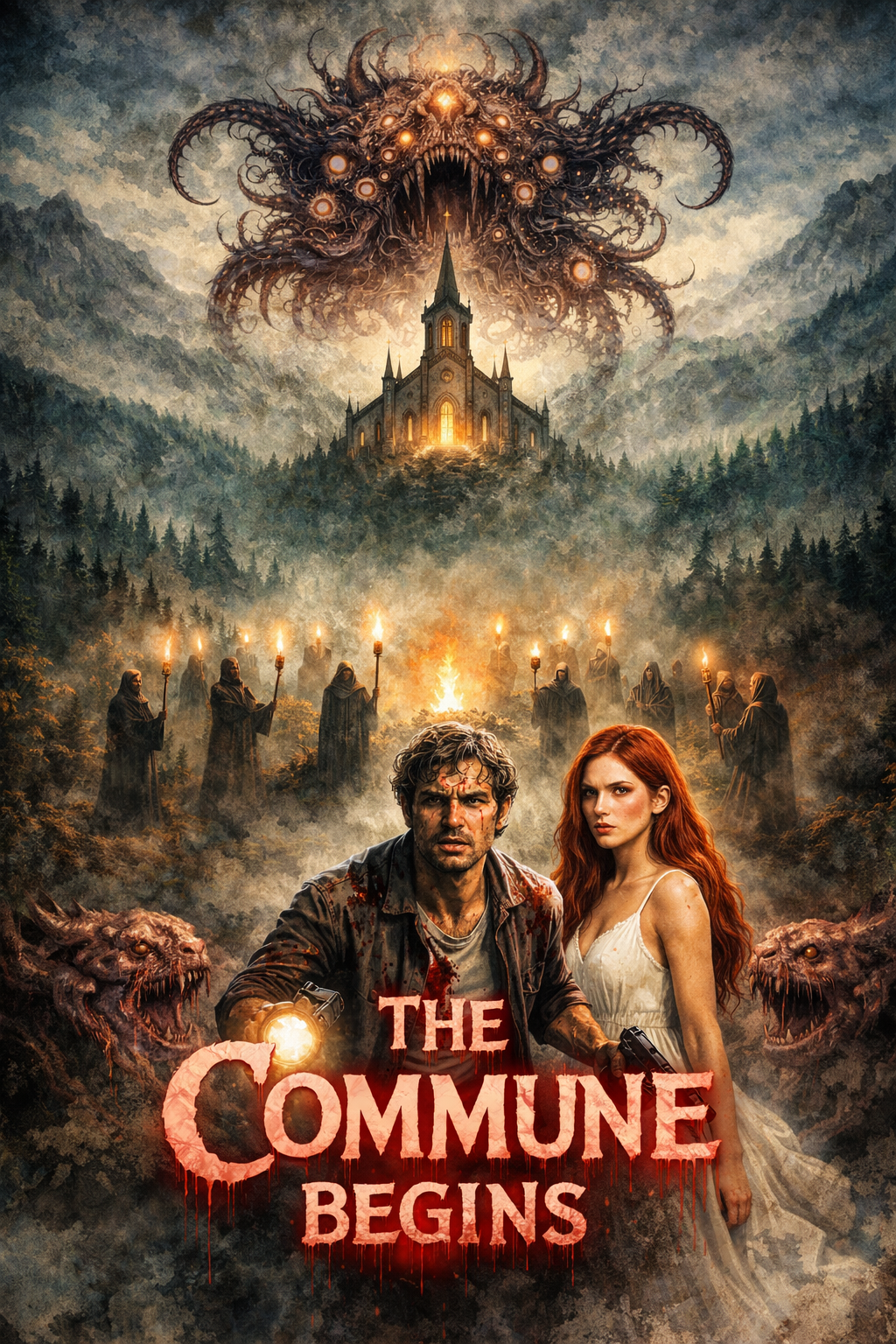 Cover art for The commune begins, a choose your own adventure scenario on AI Dungeon