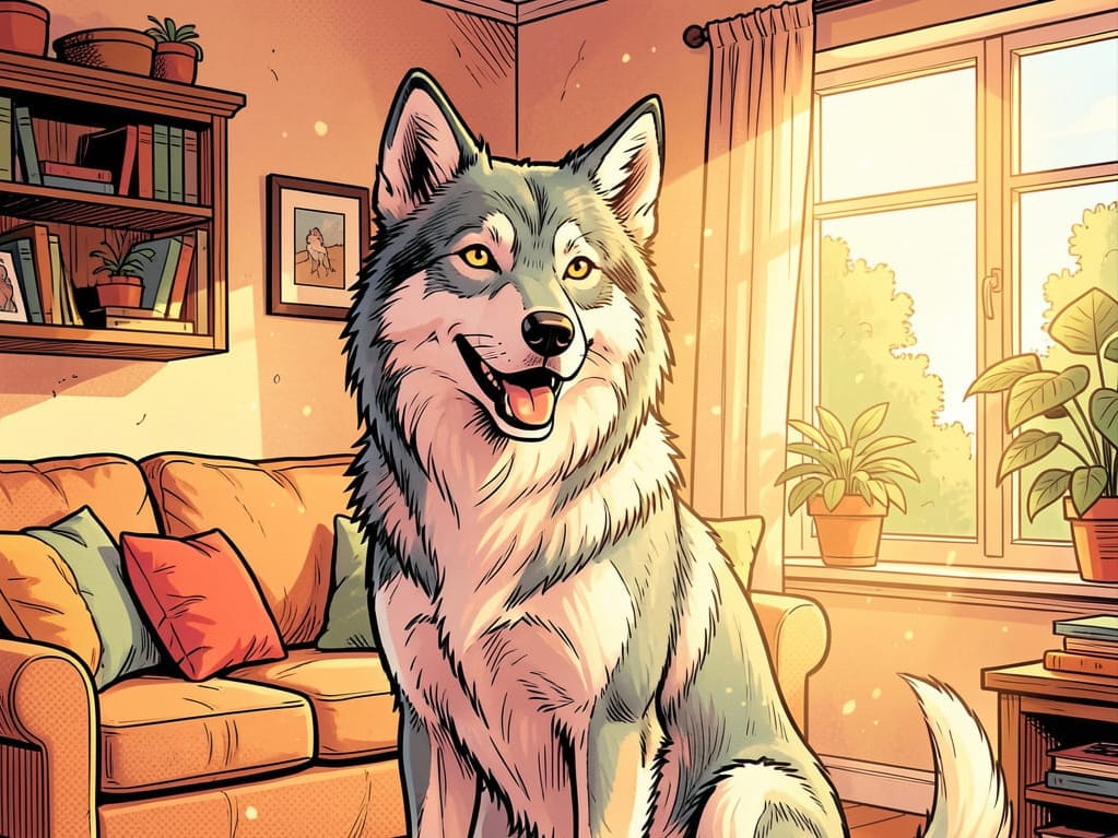 Cover art for My Roommate Brought Home a Stray Werewolf, a werewolf scenario on AI Dungeon