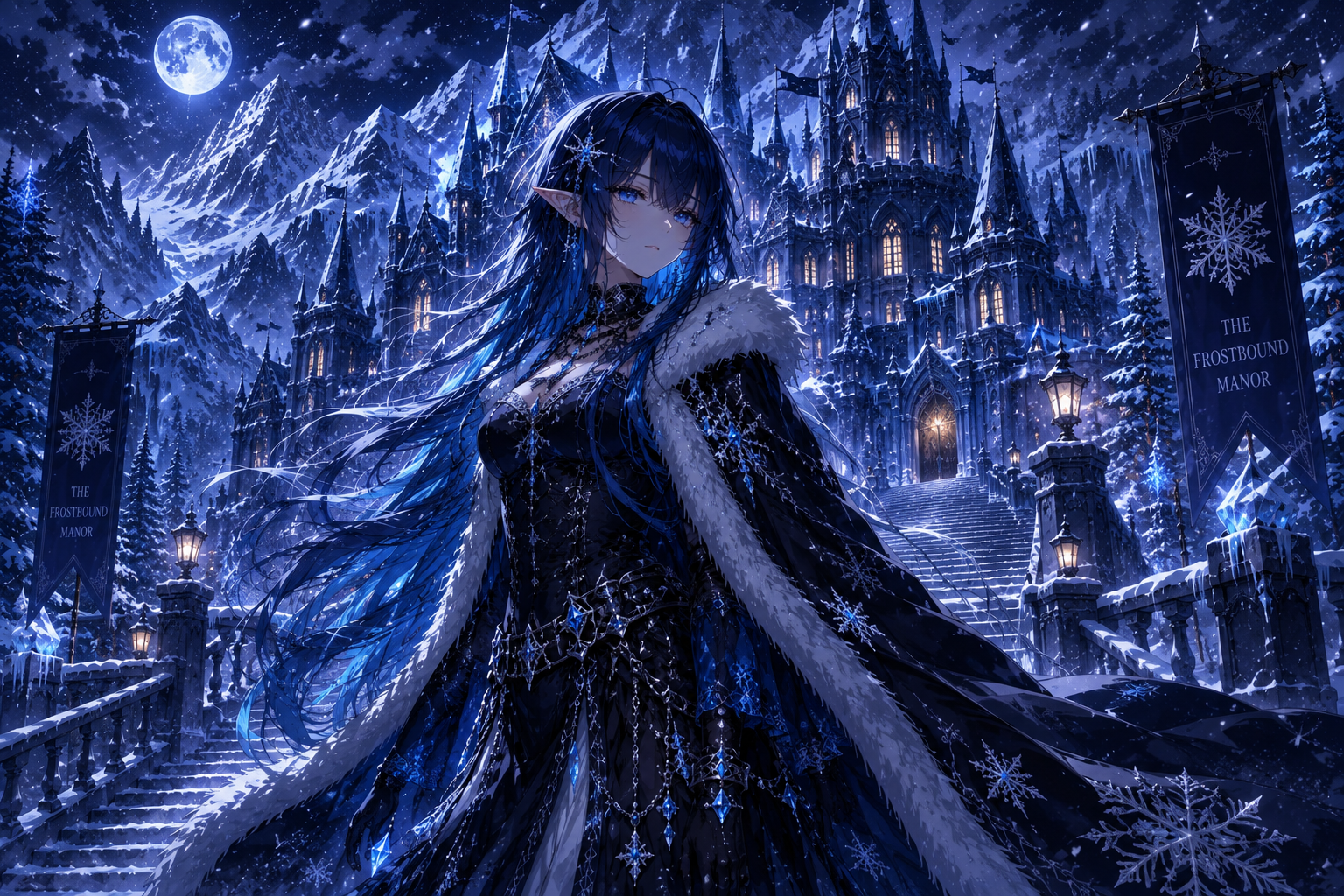 Cover art for The Frostborn Bride, a romance scenario on AI Dungeon