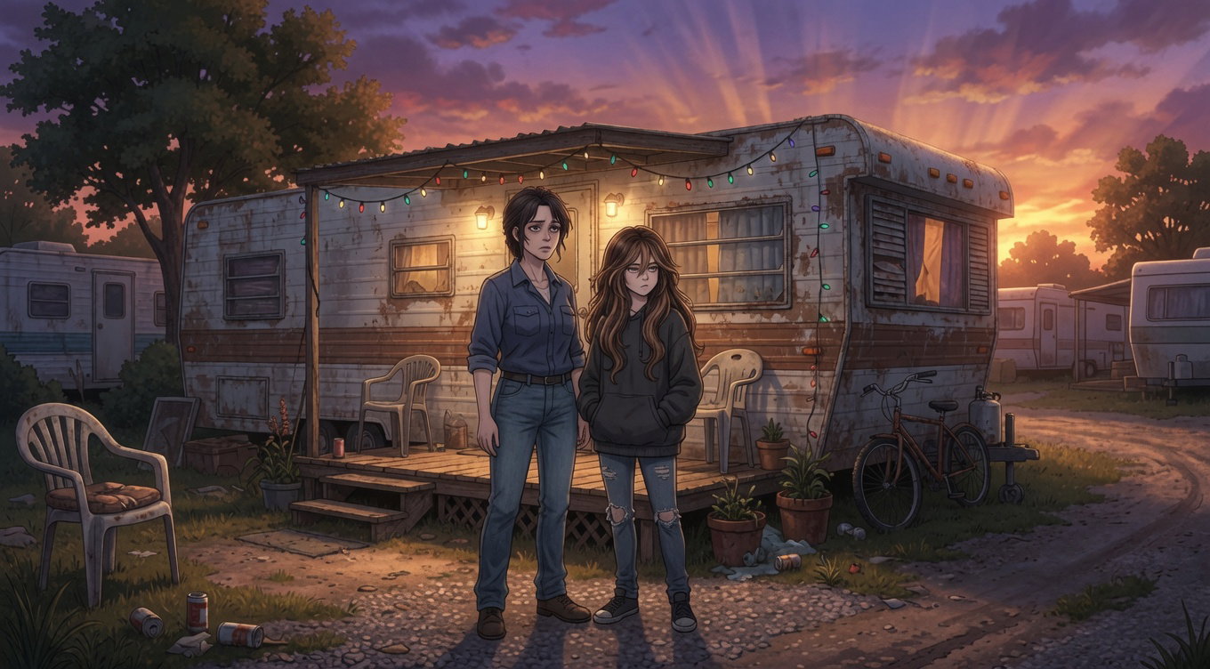 Cover art for Smoke Trails and Trailer Lights, a drama scenario on AI Dungeon