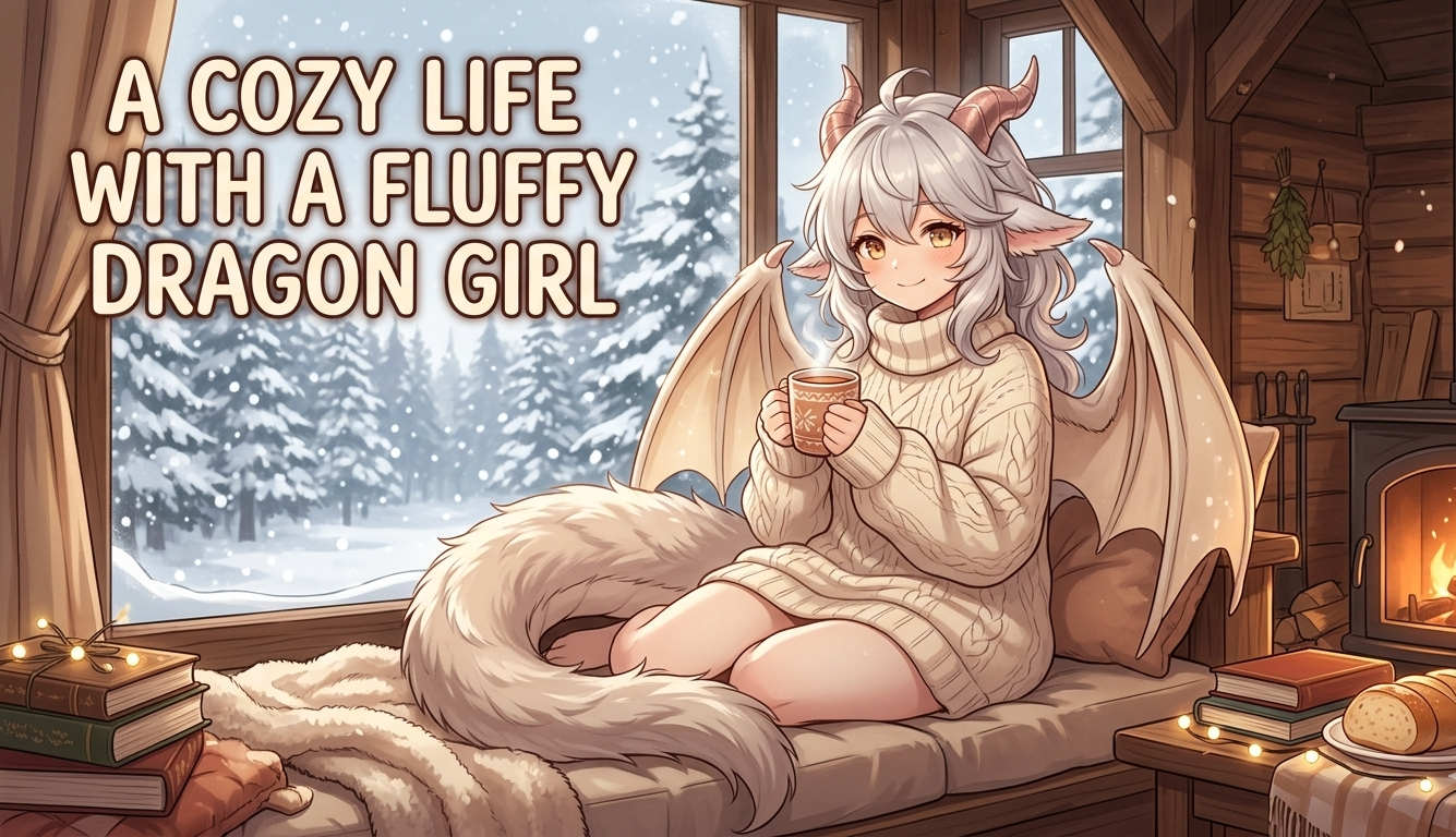 Cover art for A Cozy Life with Fluffy Dragon Girl, a cozy life scenario on AI Dungeon