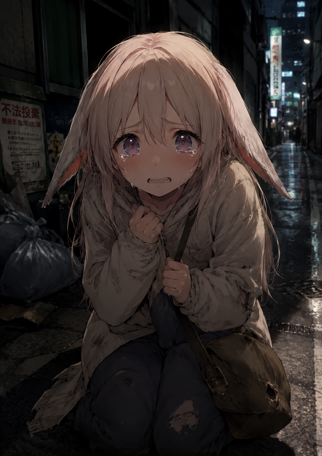 Cover art for A Rabbit in the Rain, an inner self scenario on AI Dungeon