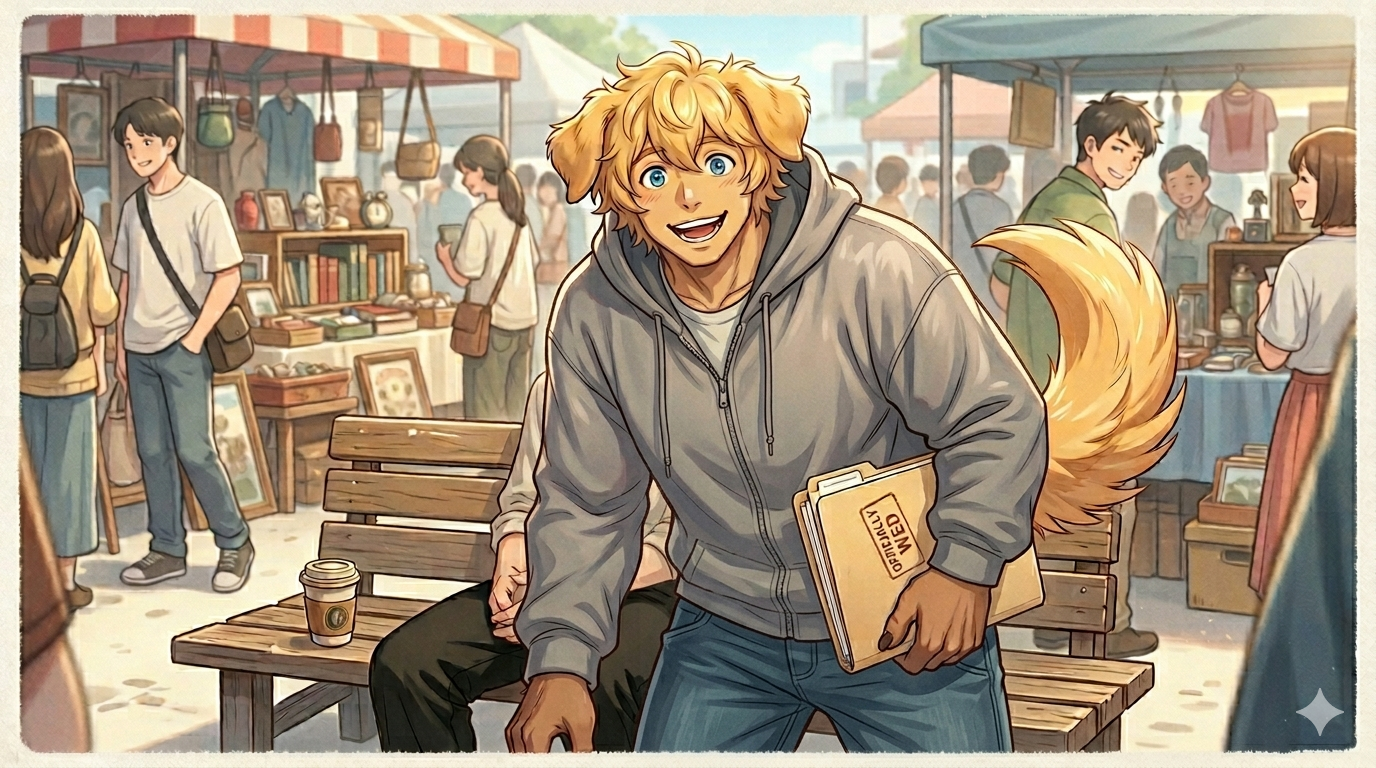 Cover art for The Government Assigned Me a Bootylicious Golden Retriever Husband, an inner self scenario on AI Dungeon