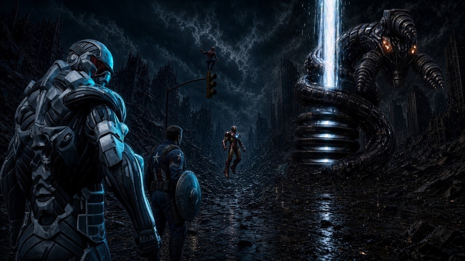 Cover art for Crysis: Infinity Protocol, a sci-fi world on Voyage