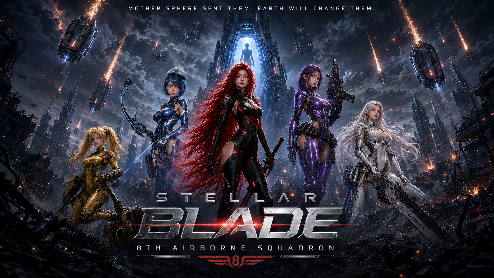 Cover art for Stellar Blade: 8th Airborne Squadron., a future scenario on AI Dungeon