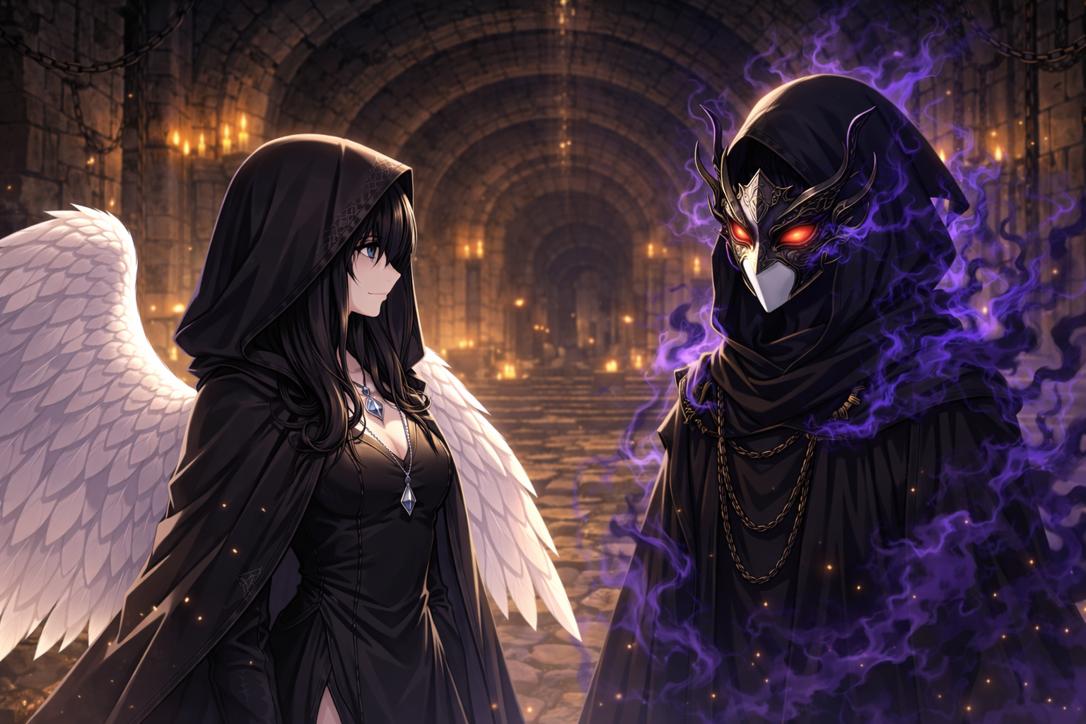 Cover art for Mask Against The Divine, an inner self scenario on AI Dungeon