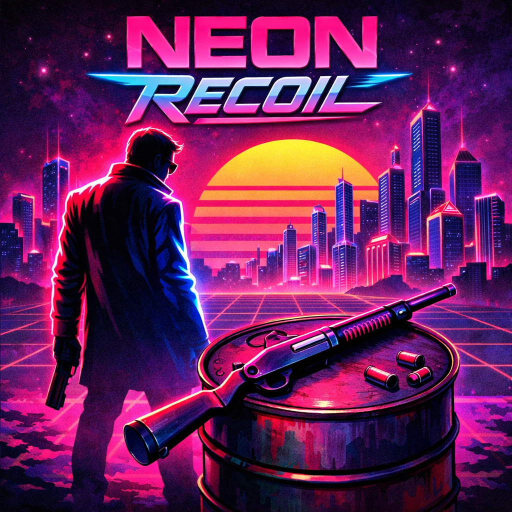 Cover art for Neon Recoil, a rampage scenario on AI Dungeon
