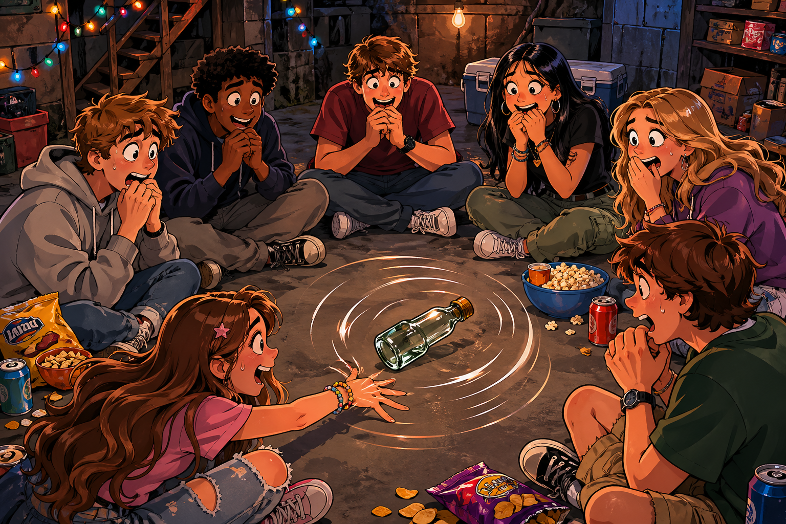 Cover art for Spin the bottle, a teenage love scenario on AI Dungeon
