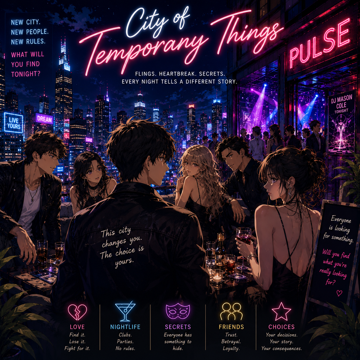 Cover art for City of Temporary Things, a drama scenario on AI Dungeon