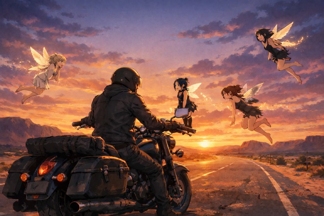 Cover art for Roadside Reckoning, a journey scenario on AI Dungeon