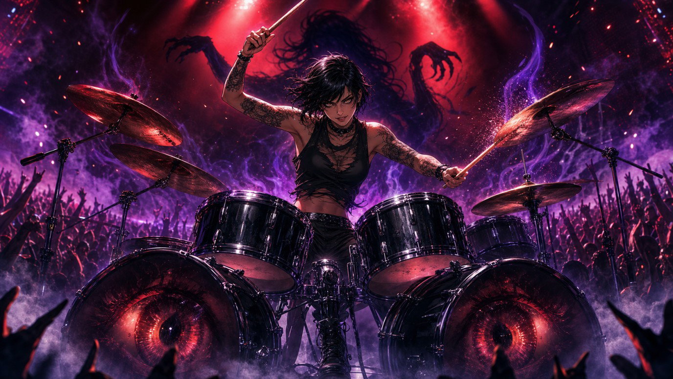 Cover art for Hellbound Rock God, a cozy chaos scenario on AI Dungeon
