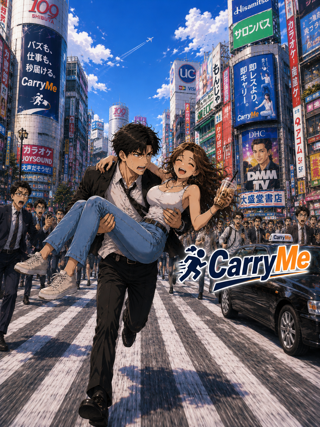 Cover art for CarryMe, a comedy scenario on AI Dungeon