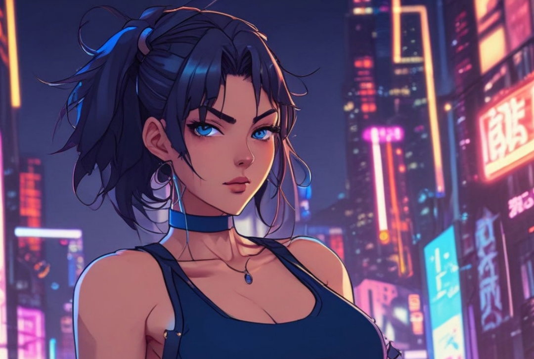 Cover art for Neon Skyline - Runner , a cyberpunk scenario on AI Dungeon