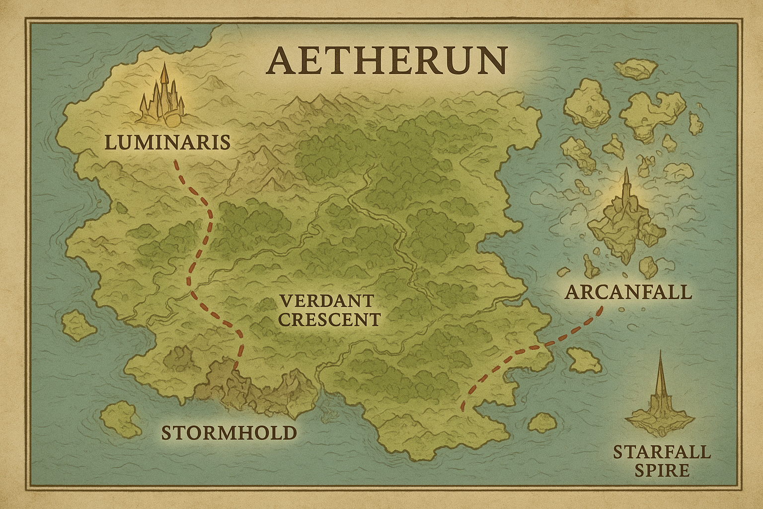 Cover art for Shadows of the Astral Crown, a magic scenario on AI Dungeon