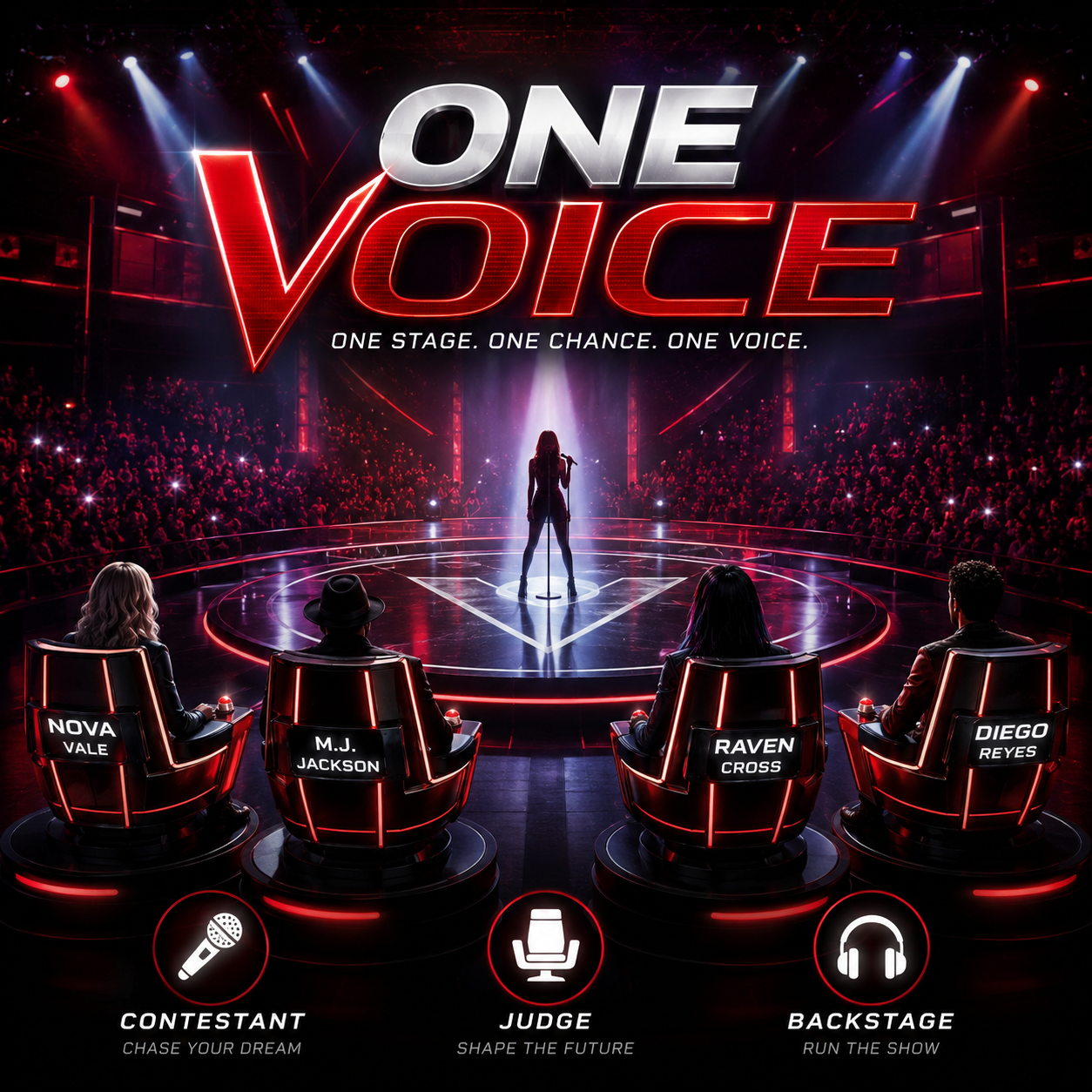Cover art for One Voice, a tv show scenario on AI Dungeon