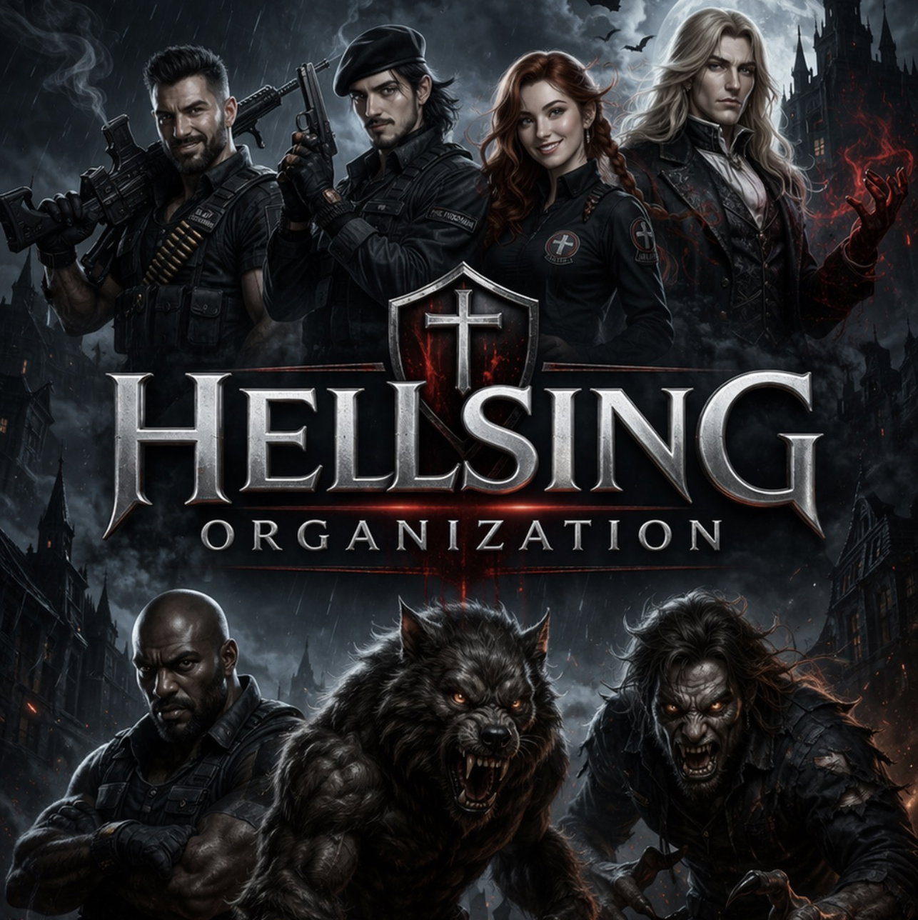 Cover art for The Helsing Organization , a helsing scenario on AI Dungeon