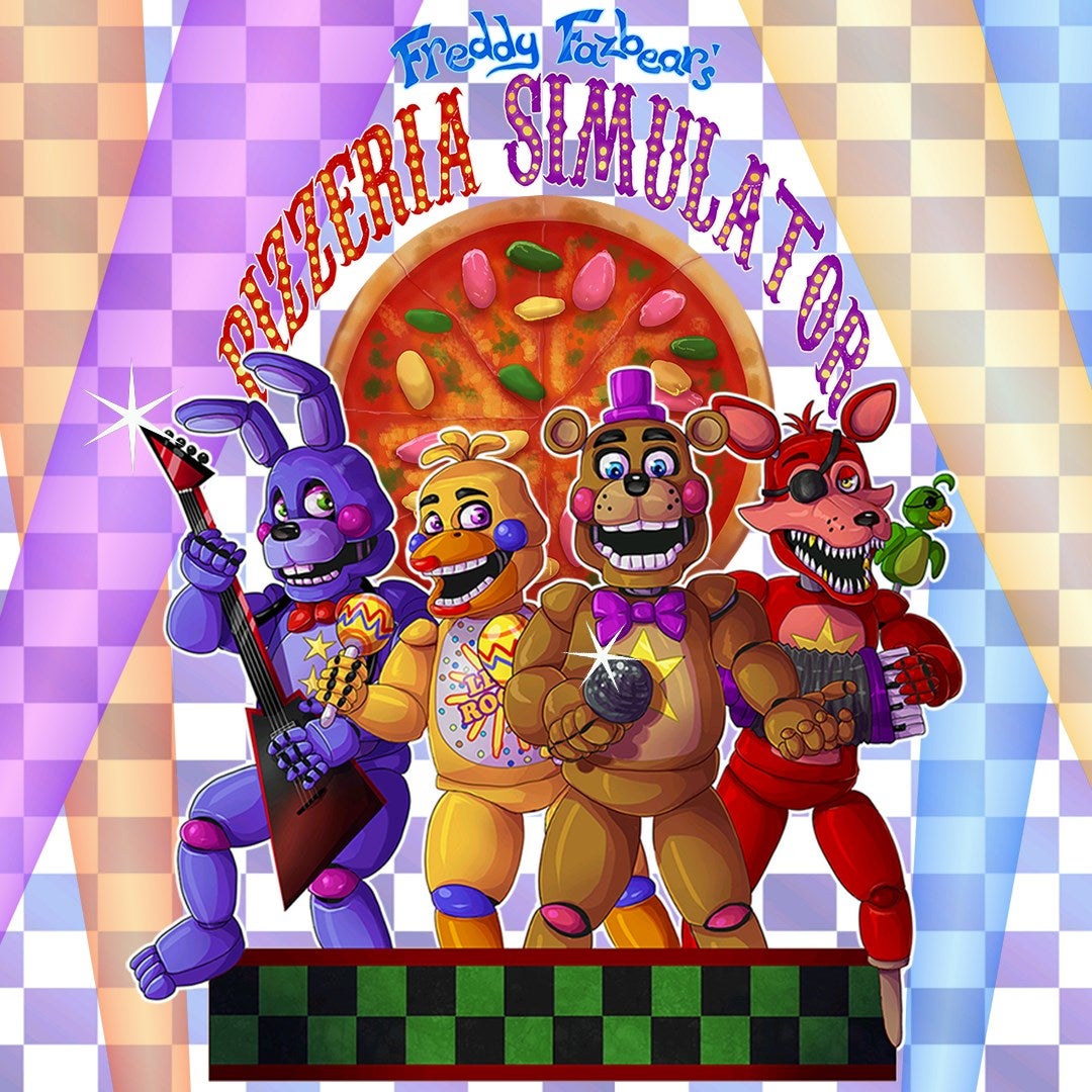 Cover art for Five Night's At Freddy's: Pizzeria Simulator, a fnaf scenario on AI Dungeon