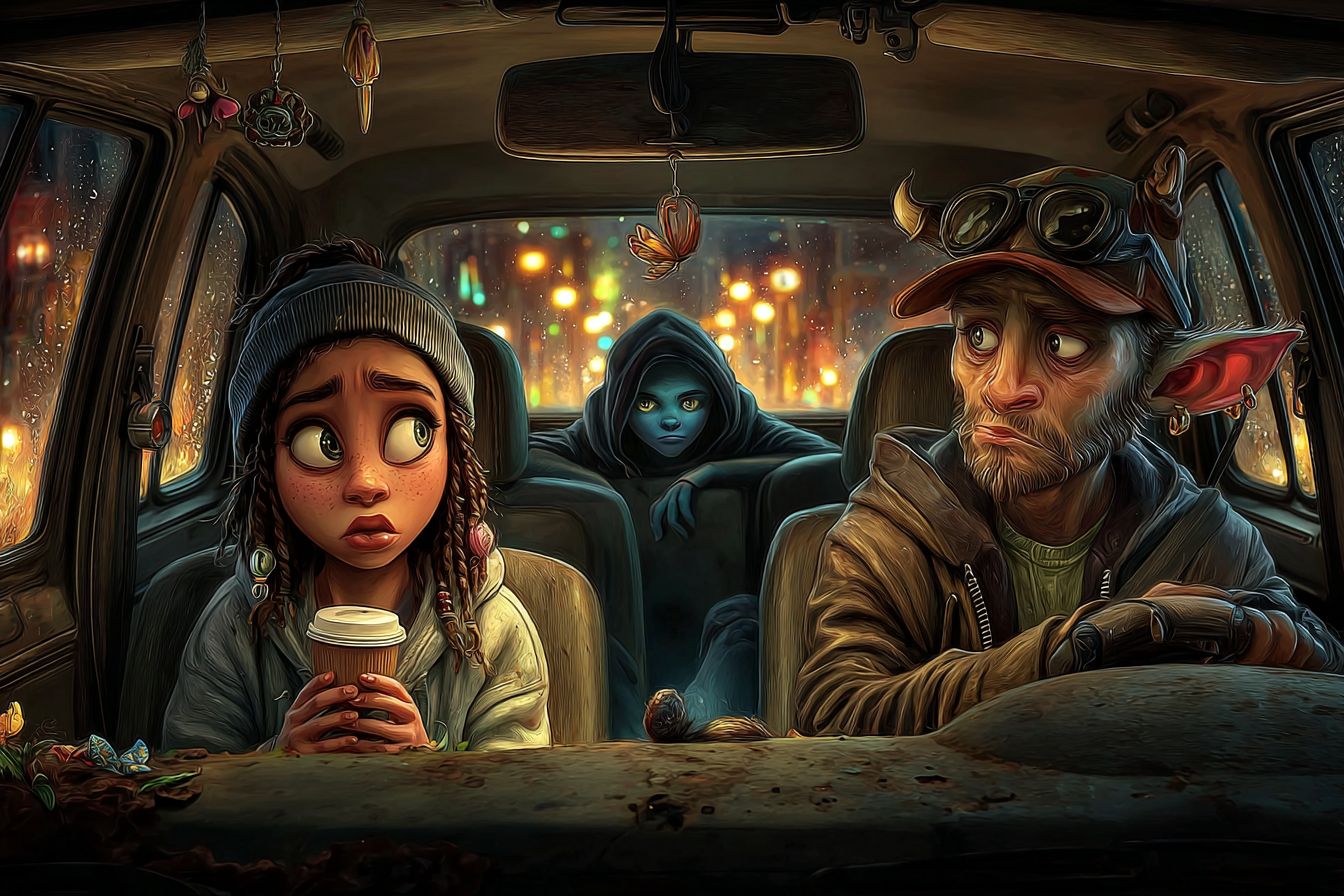 Cover art for Elsewhere - Unfinished Routes, an urban fantasy adventure on AI Dungeon