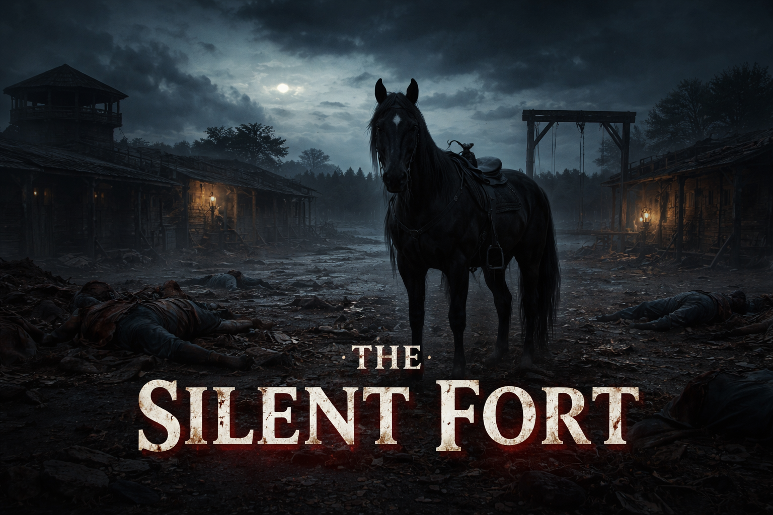 Cover art for The Silent Fort, a horror scenario on AI Dungeon