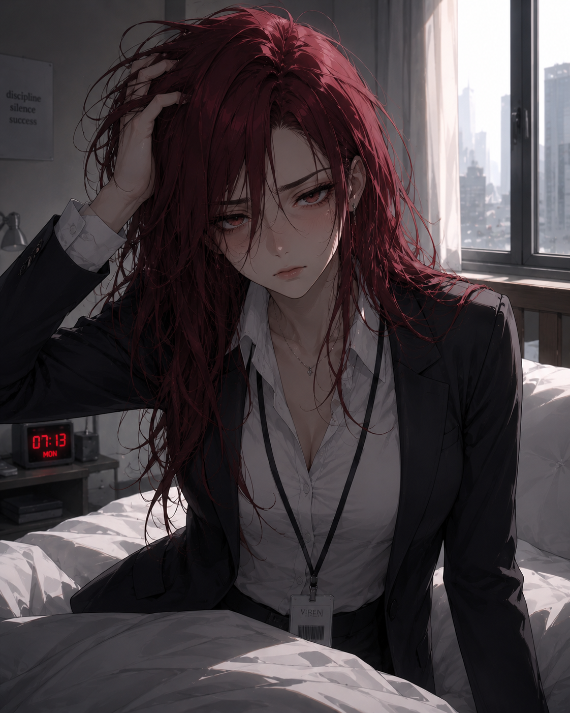 Cover art for Waking up beside your rival, a romance scenario on AI Dungeon