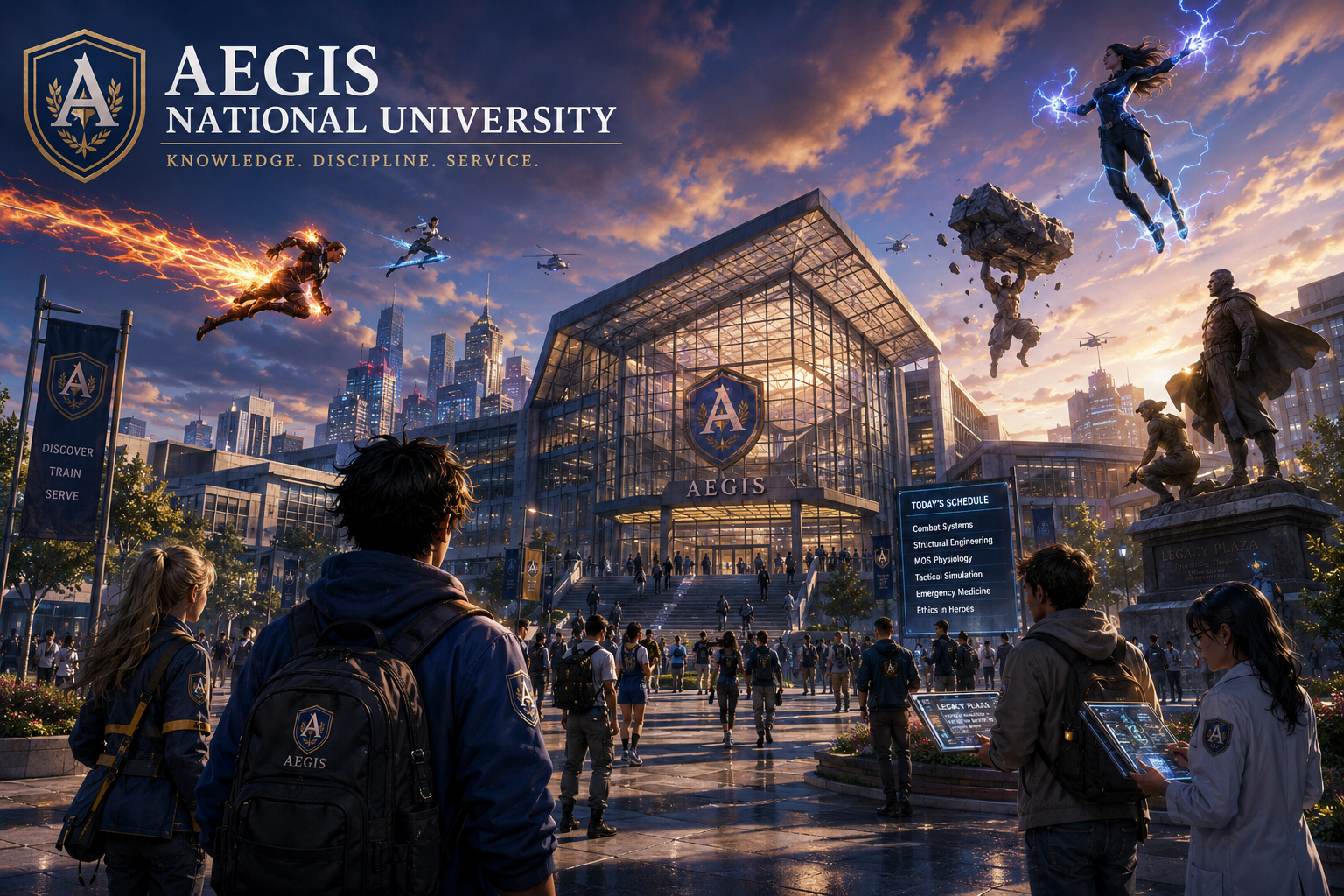 Cover art for Manifest Hero University - (Experimental), a superpowers scenario on AI Dungeon