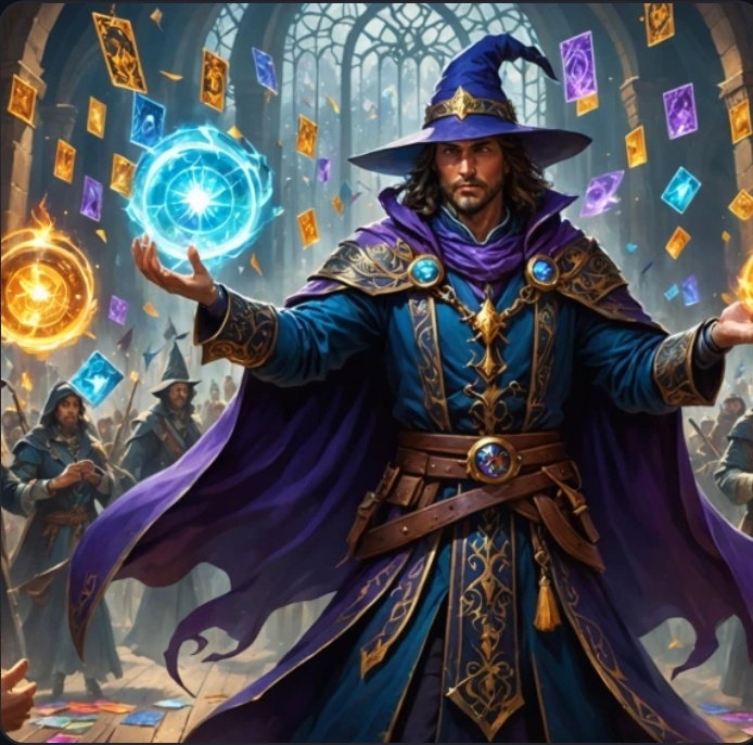 Cover art for The Power of the Card Magic, a card magic card magic adventure on AI Dungeon