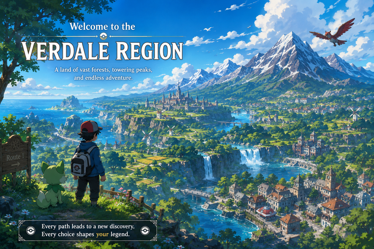 Cover art for New Beginnings in Verdale!, a pokemon scenario on AI Dungeon