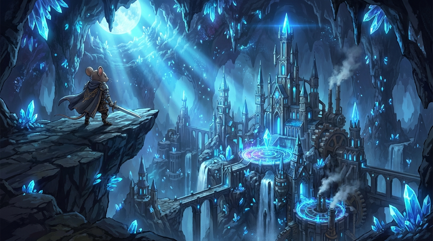 Cover art for Elara's Hamster Knights: Whiskers of a New Rebellion, a steampunk scenario on AI Dungeon