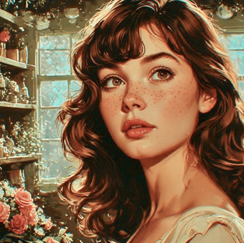 Cover art for Sunny’s Flowers, a florist scenario on AI Dungeon