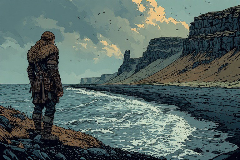 Cover art for Beneath the Raven Skies, a historical scenario on AI Dungeon