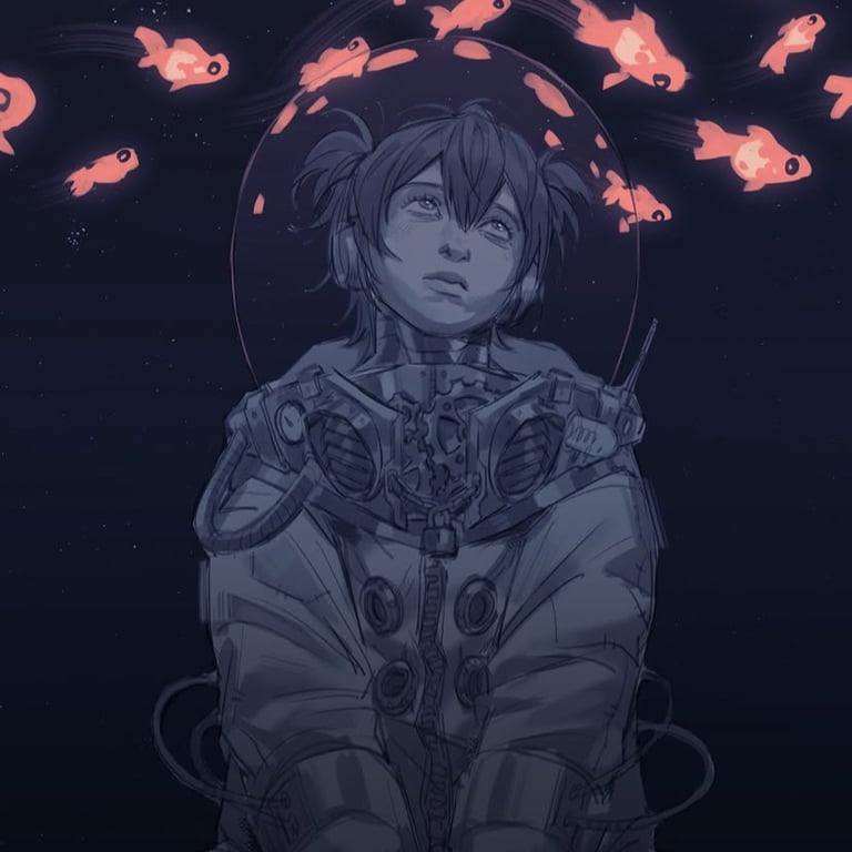 Cover art for Lost with a Light, a scifi scenario on AI Dungeon