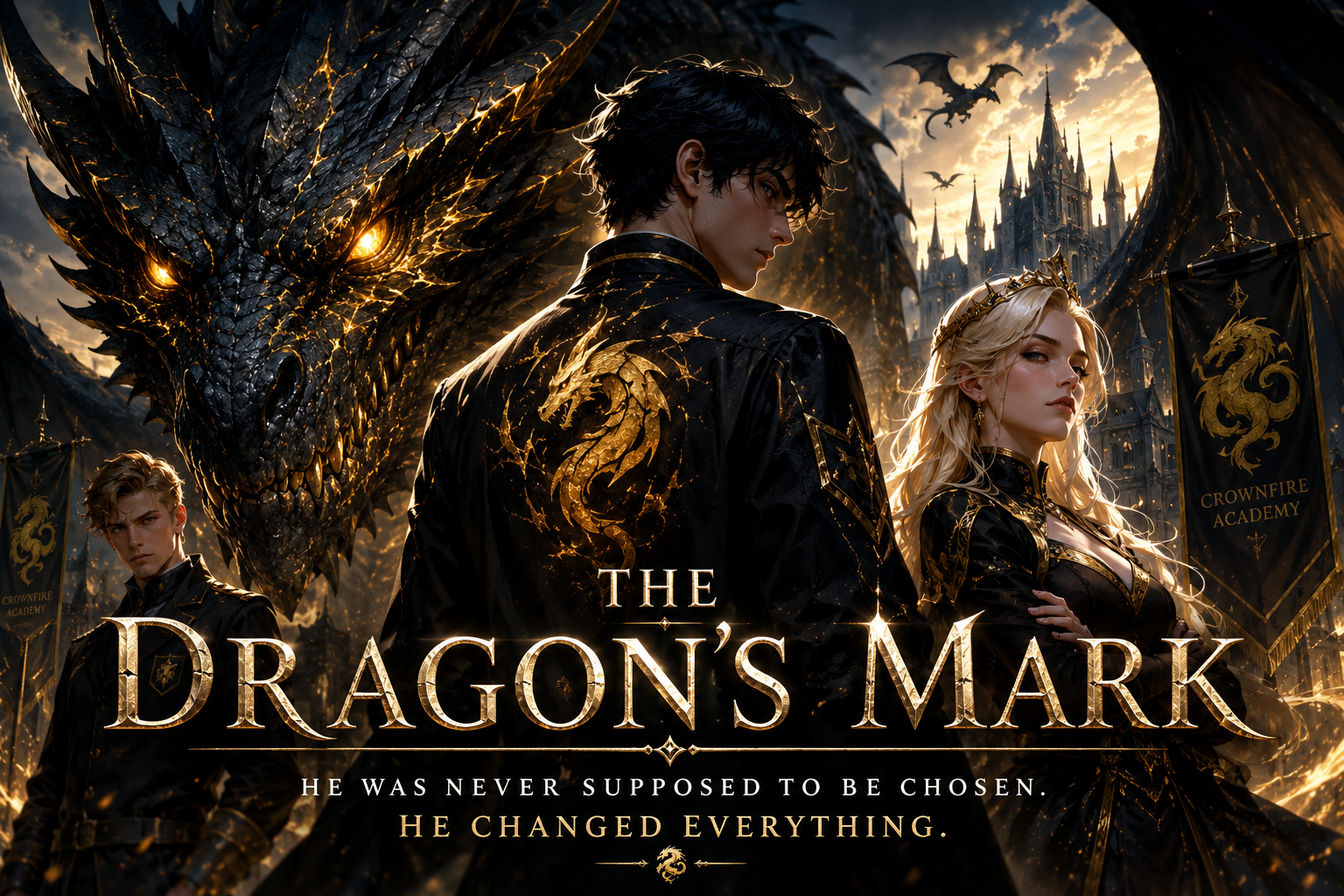 Cover art for The Dragon’s Mark, a fantasy scenario on AI Dungeon