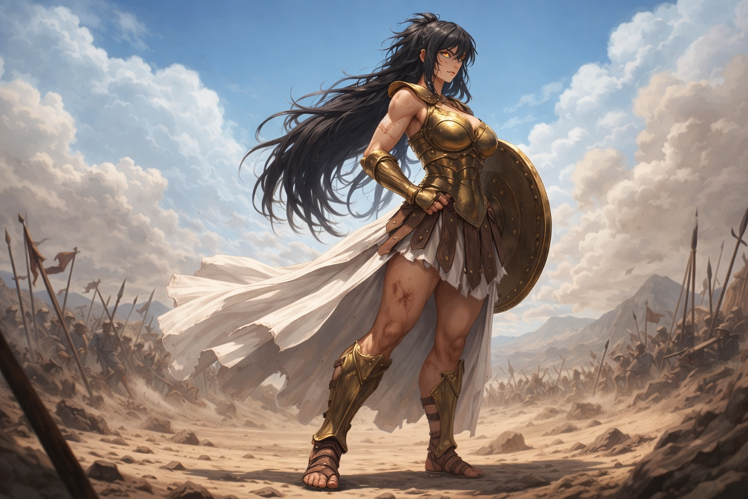 Cover art for MbM 32: Cynisca Arete, Spartan Veteran, a marked by monsters scenario on AI Dungeon