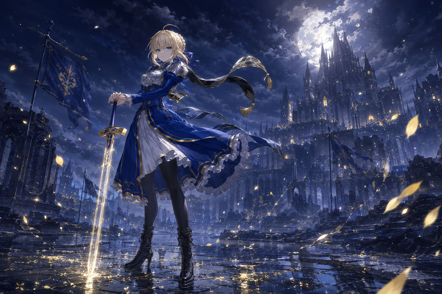 Cover art for Date with Fate: Saber, A Knight Out Of Time, a marked by monsters scenario on AI Dungeon