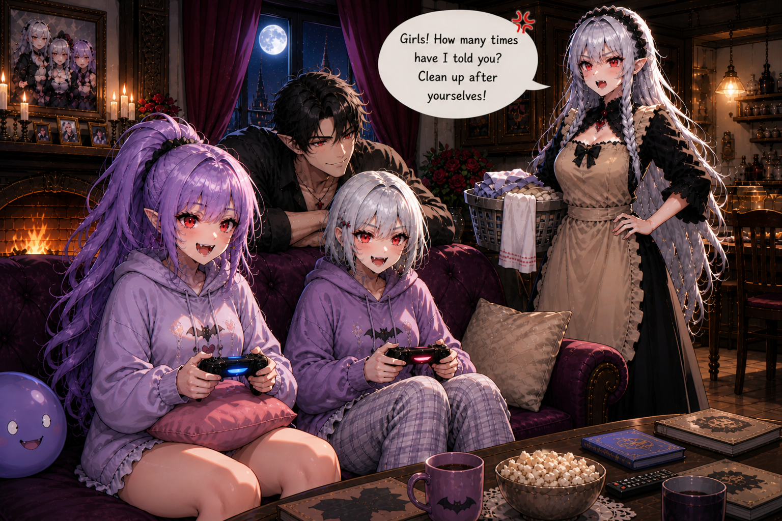 Cover art for A Sleepover With A Family That Never Ages, a marked by monsters scenario on AI Dungeon
