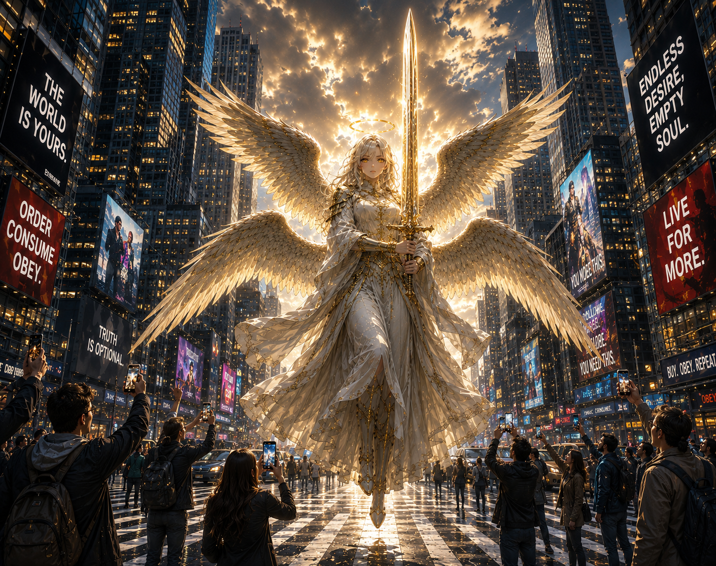 Cover art for Heaven has had enough, an angel scenario on AI Dungeon