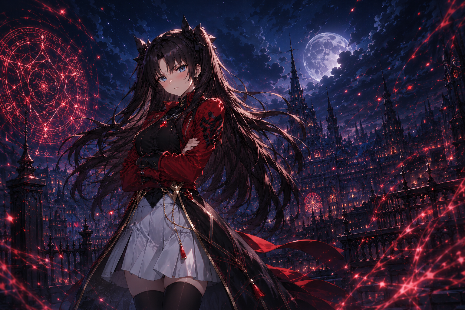 Cover art for Date with Fate: Rin Tohsaka, Crash-landed, a marked by monsters scenario on AI Dungeon