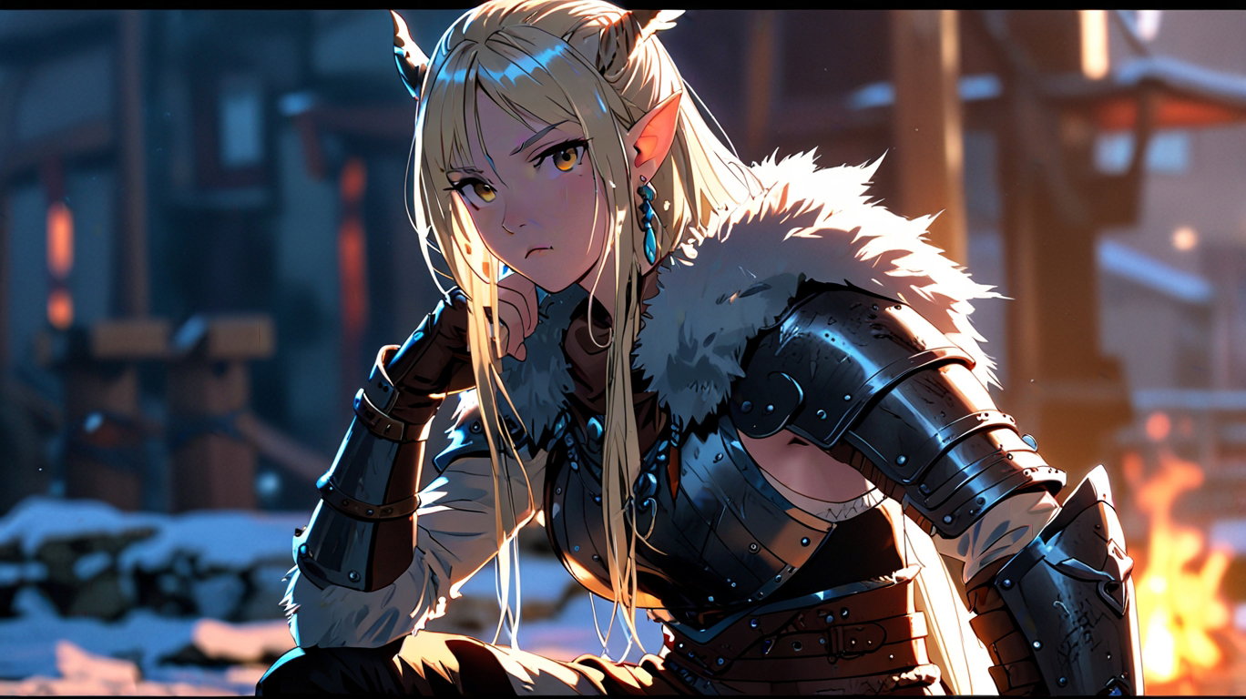 Cover art for The daughter of the chief, a viking scenario on AI Dungeon