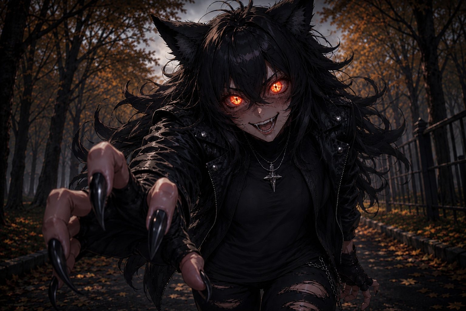 Cover art for Irene Howlfang, Not A Stalker...Mostly, a marked by monsters scenario on AI Dungeon
