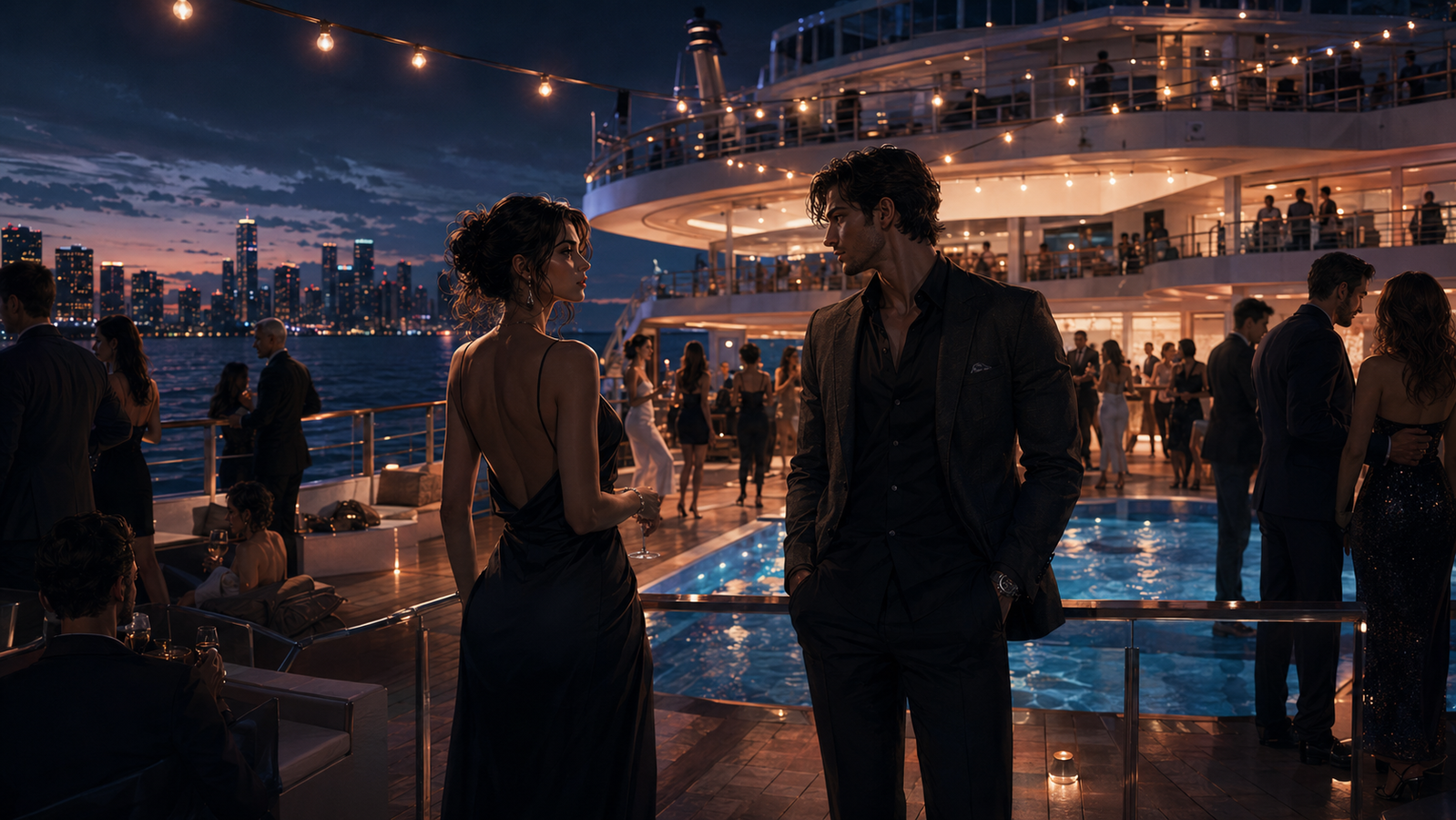 Cover art for Open Waters: A Singles Cruise (LWđź§), a romance scenario on AI Dungeon