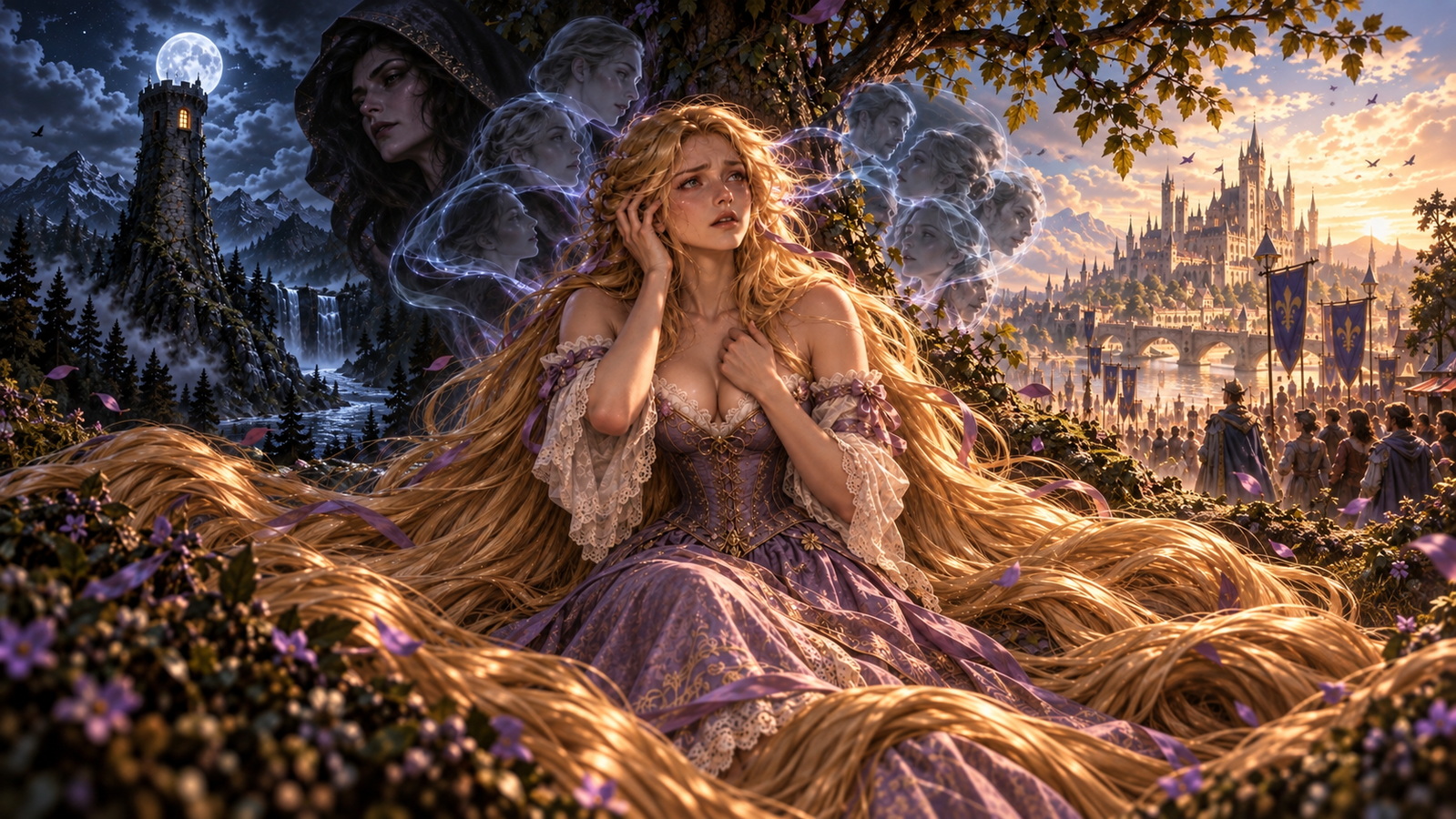 Cover art for The Silence She Lost, a fantasy scenario on AI Dungeon