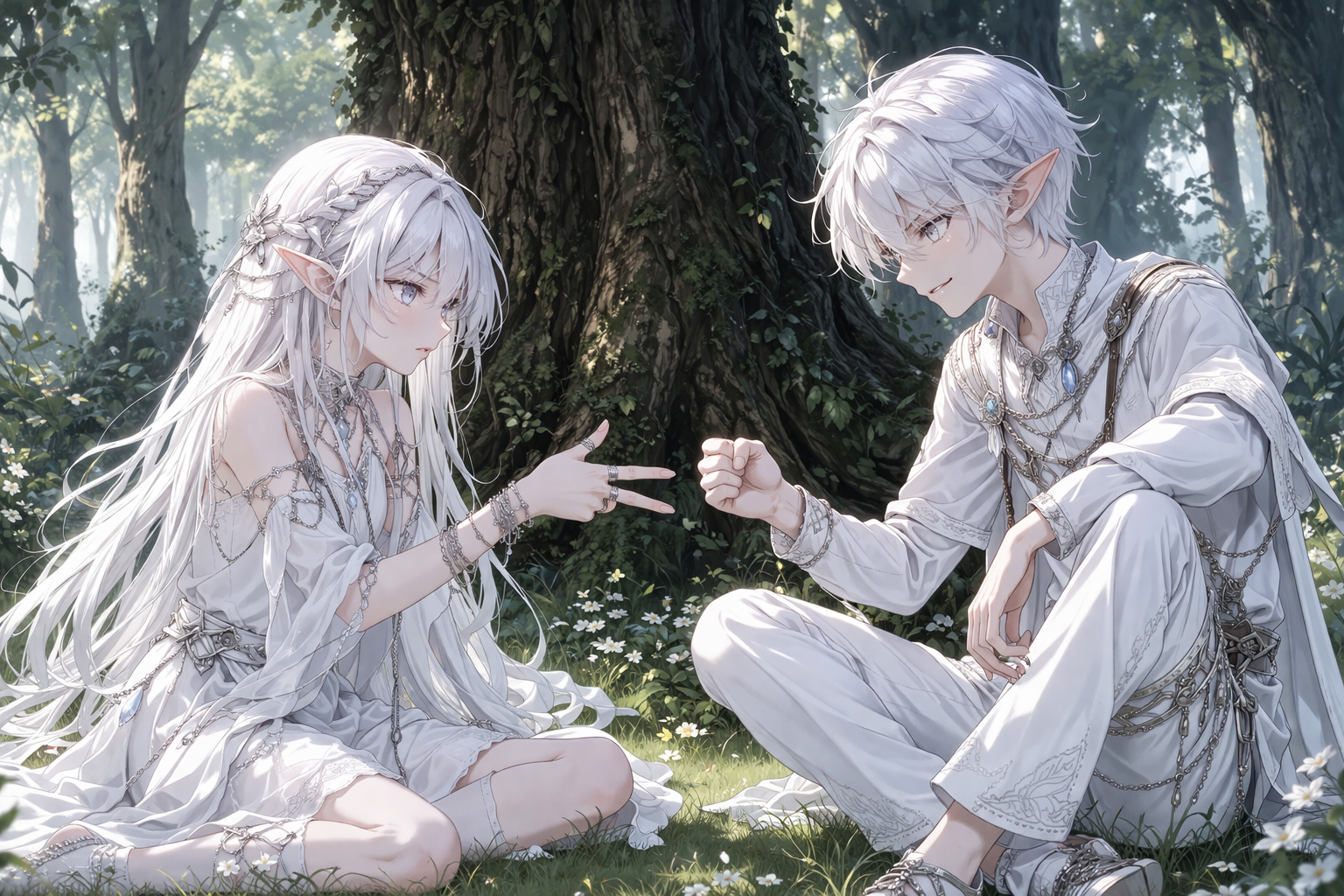 Cover art for Twins... But It's Fantasy, a fantasy scenario on AI Dungeon
