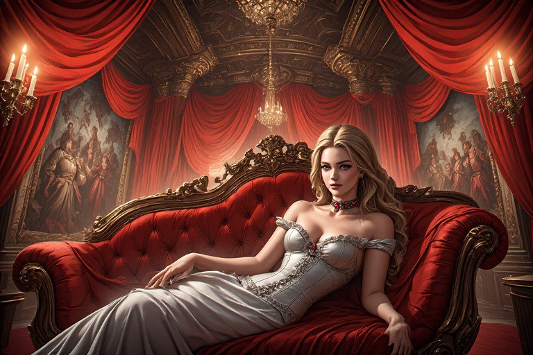 Cover art for Calm Behind the Crown (ðŸŽ), a court intrigue scenario on AI Dungeon