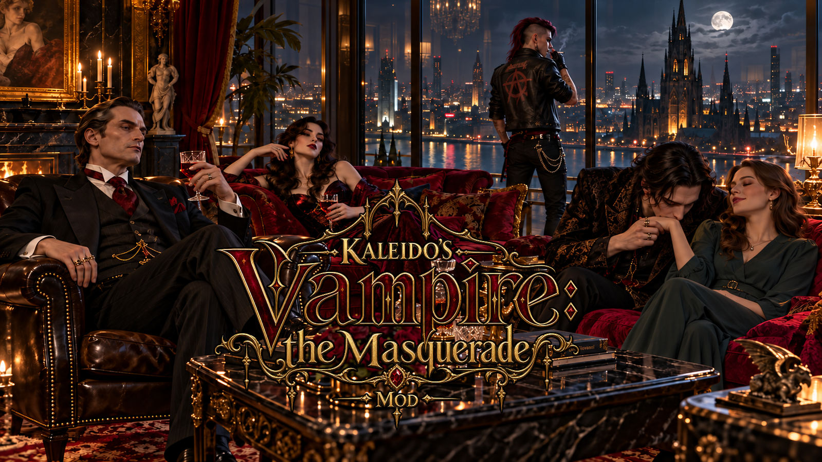 Cover art for Kaleido's Vampire: the Masquerade V20 Mod (VtM), a vampire mod on Voyage