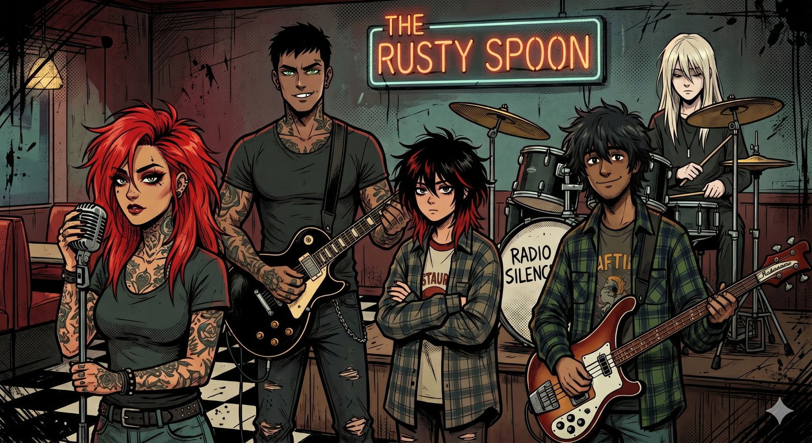 Cover art for Breaking Radio Silence (Too late), a band scenario on AI Dungeon