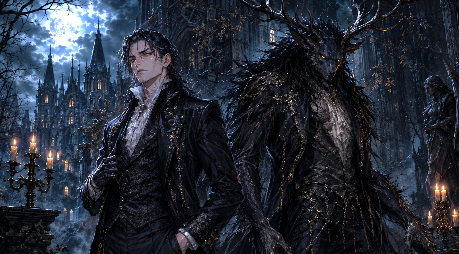 Cover art for Offered to the Beast, a gothic scenario on AI Dungeon
