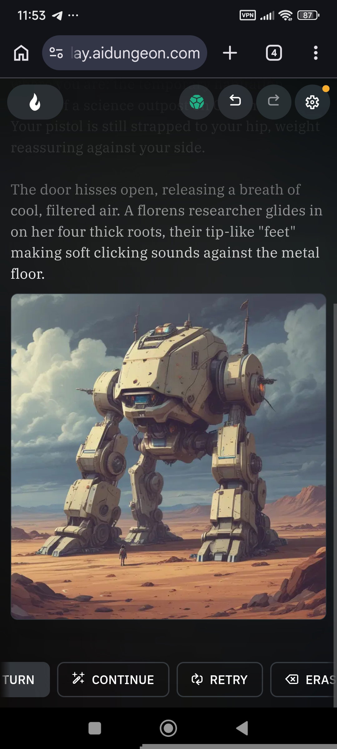 Cover art for Mech crawler, a mech scenario on AI Dungeon