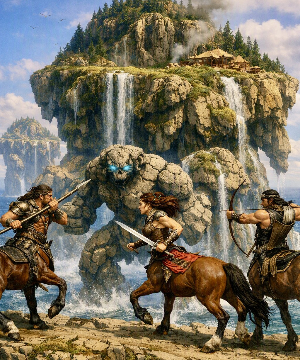 Cover art for Centaur, Titan World, a centaur scenario on AI Dungeon