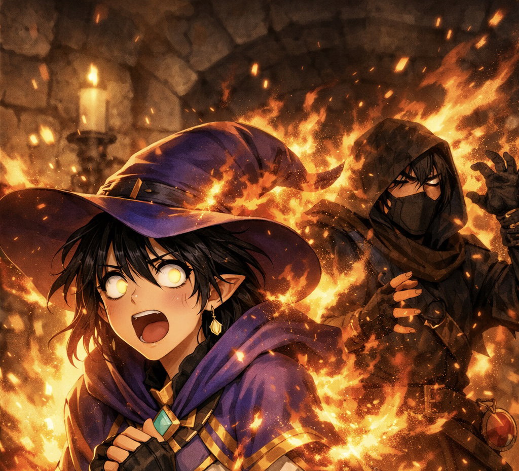 Cover art for Ack! Grandma! No!, a comedy scenario on AI Dungeon