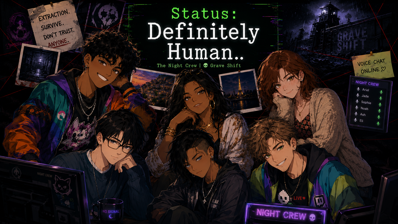 Cover art for Status: Definitely Human (IS🎭), a dating scenario on AI Dungeon